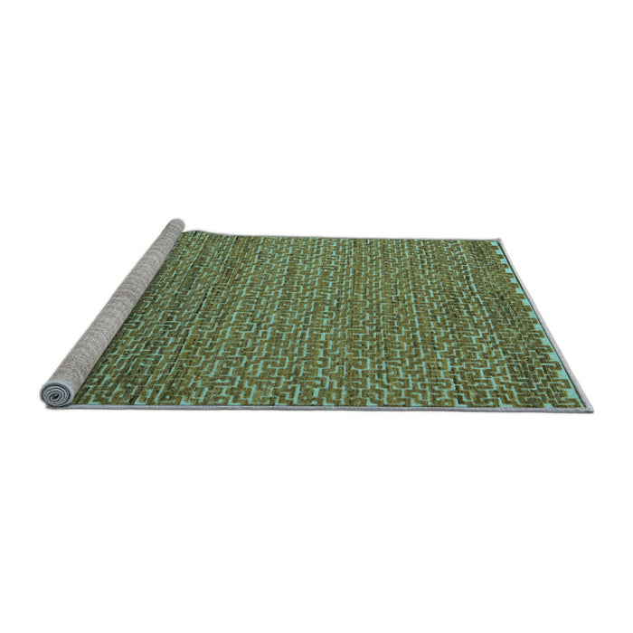 Sideview of Machine Washable Abstract Light Blue Modern Rug, wshabs5409lblu