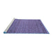 Sideview of Machine Washable Abstract Blue Modern Rug, wshabs5409blu