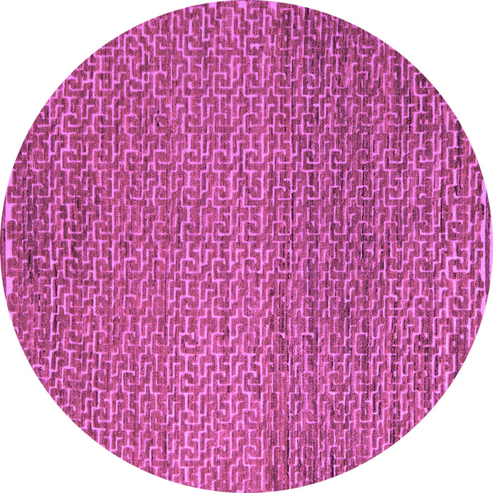 Round Abstract Purple Modern Rug, abs5409pur