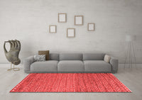 Machine Washable Abstract Red Modern Rug, wshabs5409red