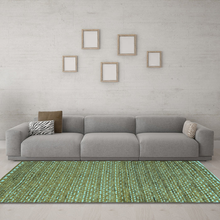 Machine Washable Abstract Light Blue Modern Rug in a Living Room, wshabs5409lblu
