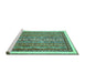 Sideview of Machine Washable Abstract Turquoise Modern Area Rugs, wshabs540turq