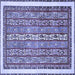 Square Machine Washable Abstract Blue Modern Rug, wshabs540blu