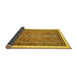 Sideview of Abstract Yellow Modern Rug, abs540yw