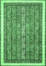 Machine Washable Abstract Emerald Green Modern Area Rugs, wshabs540emgrn