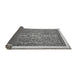 Sideview of Abstract Gray Modern Rug, abs540gry