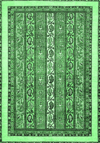 Abstract Emerald Green Modern Rug, abs540emgrn