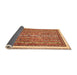 Sideview of Abstract Orange Modern Rug, abs540org