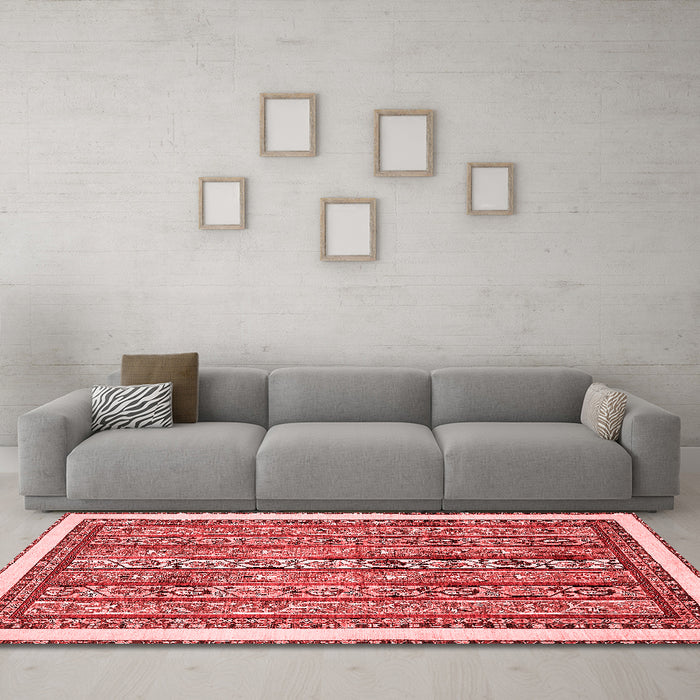 Modern Red Washable Rugs