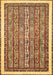 Machine Washable Abstract Brown Modern Rug, wshabs540brn