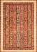 Machine Washable Abstract Orange Modern Area Rugs, wshabs540org