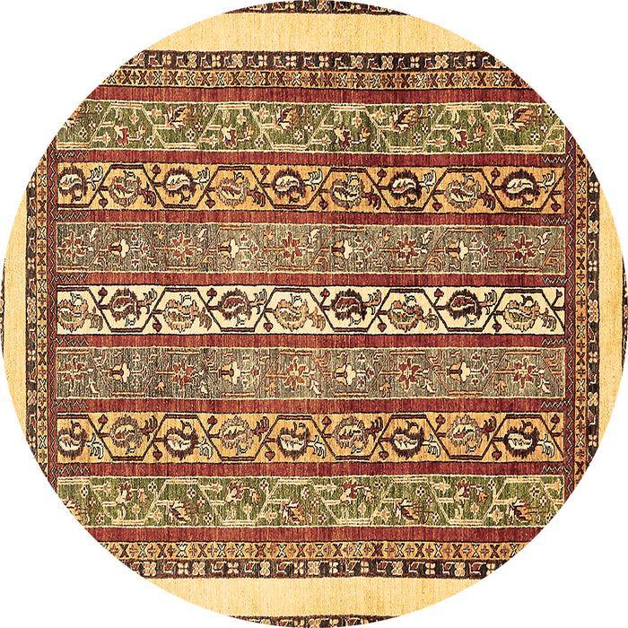 Round Machine Washable Abstract Brown Modern Rug, wshabs540brn