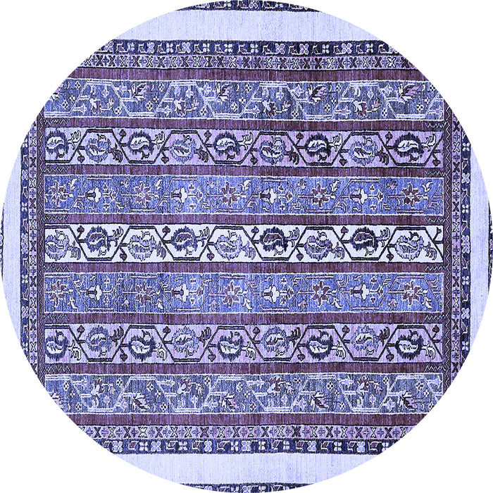 Round Machine Washable Abstract Blue Modern Rug, wshabs540blu