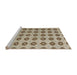 Sideview of Machine Washable Abstract Brown Rug, wshabs5410