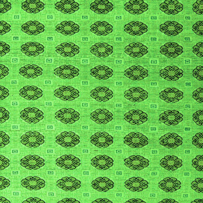 Square Machine Washable Abstract Green Modern Area Rugs, wshabs5410grn