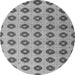 Round Machine Washable Abstract Gray Modern Rug, wshabs5410gry