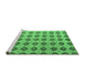 Sideview of Machine Washable Abstract Emerald Green Modern Area Rugs, wshabs5410emgrn