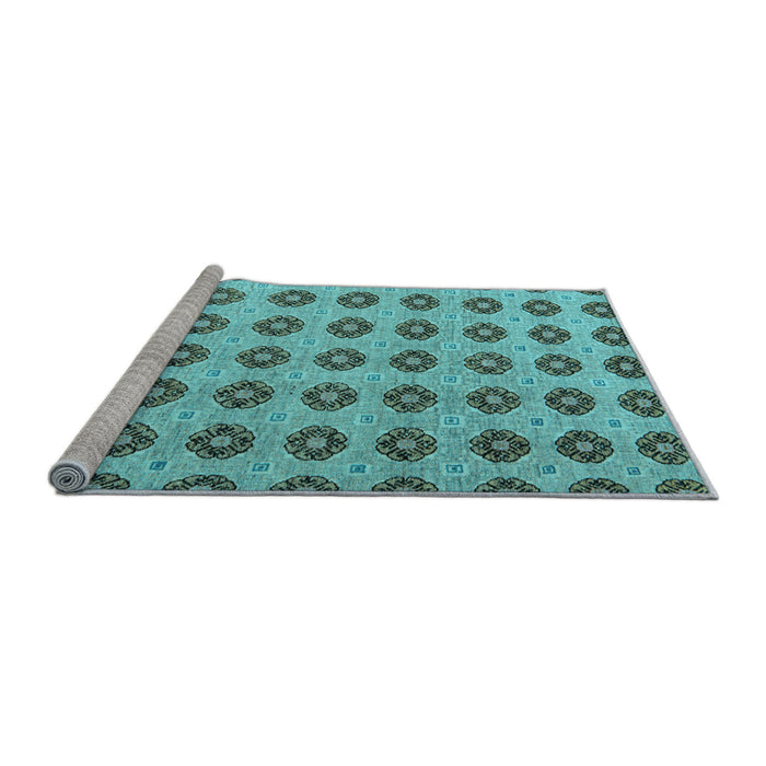 Sideview of Machine Washable Abstract Light Blue Modern Rug, wshabs5410lblu