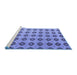 Sideview of Machine Washable Abstract Blue Modern Rug, wshabs5410blu