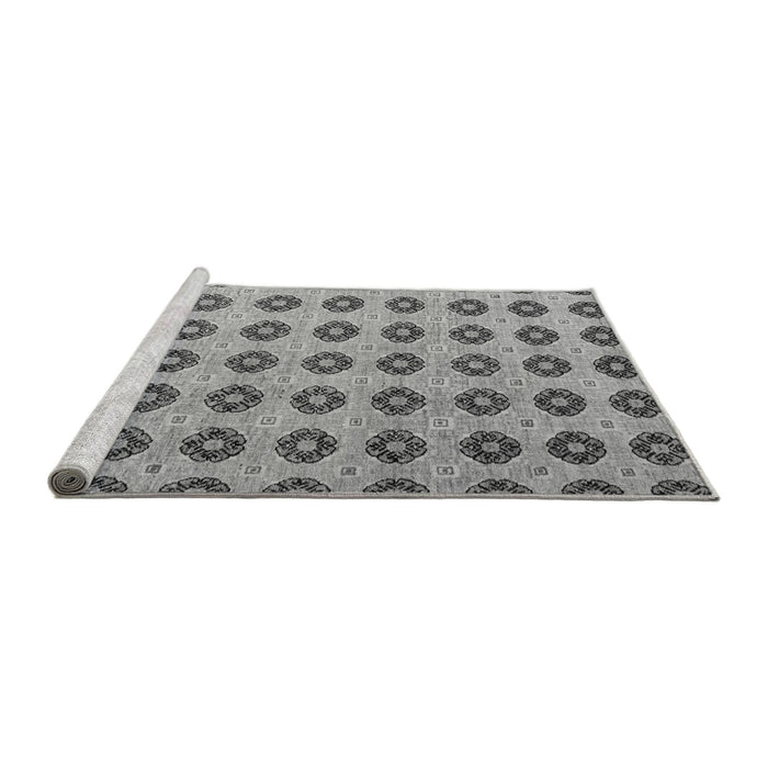 Sideview of Machine Washable Abstract Gray Modern Rug, wshabs5410gry