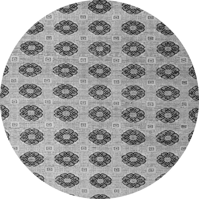 Round Abstract Gray Modern Rug, abs5410gry