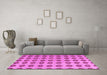 Machine Washable Abstract Pink Modern Rug in a Living Room, wshabs5410pnk