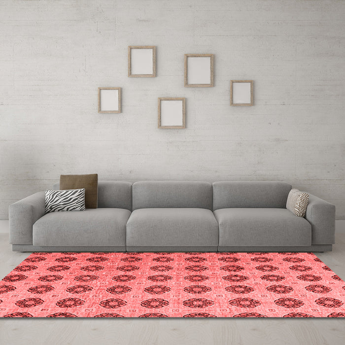Modern Red Washable Rugs