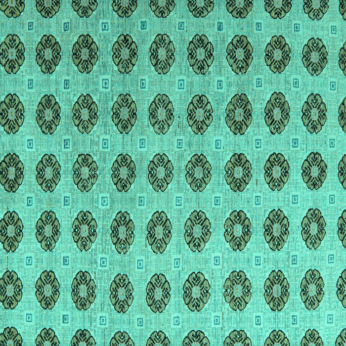 Square Abstract Turquoise Modern Rug, abs5410turq