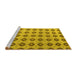 Sideview of Machine Washable Abstract Yellow Modern Rug, wshabs5410yw