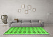 Machine Washable Abstract Green Modern Area Rugs in a Living Room,, wshabs5410grn