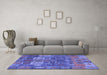 Machine Washable Abstract Blue Modern Rug in a Living Room, wshabs5411blu