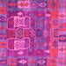 Square Abstract Pink Modern Rug, abs5411pnk