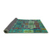 Sideview of Abstract Turquoise Modern Rug, abs5411turq