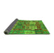 Sideview of Abstract Green Modern Rug, abs5411grn