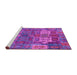 Sideview of Machine Washable Abstract Purple Modern Area Rugs, wshabs5411pur