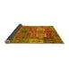 Sideview of Abstract Yellow Modern Rug, abs5411yw