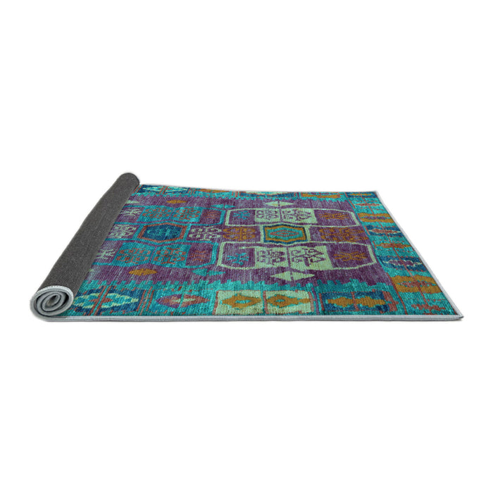 Sideview of Abstract Light Blue Modern Rug, abs5411lblu