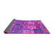 Sideview of Abstract Purple Modern Rug, abs5411pur