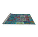 Sideview of Machine Washable Abstract Light Blue Modern Rug, wshabs5411lblu