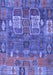 Machine Washable Abstract Blue Modern Rug, wshabs5411blu