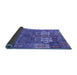 Sideview of Abstract Blue Modern Rug, abs5411blu