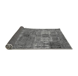 Sideview of Abstract Gray Modern Rug, abs5411gry