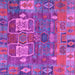 Square Machine Washable Abstract Purple Modern Area Rugs, wshabs5411pur