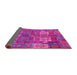 Sideview of Abstract Pink Modern Rug, abs5411pnk