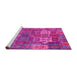 Sideview of Machine Washable Abstract Pink Modern Rug, wshabs5411pnk