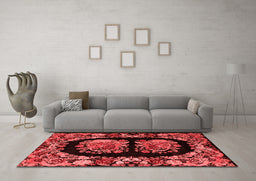 French Red Washable Rugs