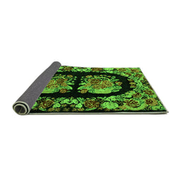 Sideview of Medallion Green French Rug, abs5412grn