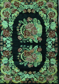 Medallion Turquoise French Rug, abs5412turq