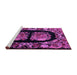 Sideview of Machine Washable Medallion Purple French Area Rugs, wshabs5412pur