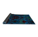 Sideview of Abstract Blue Persian Rug, abs5413